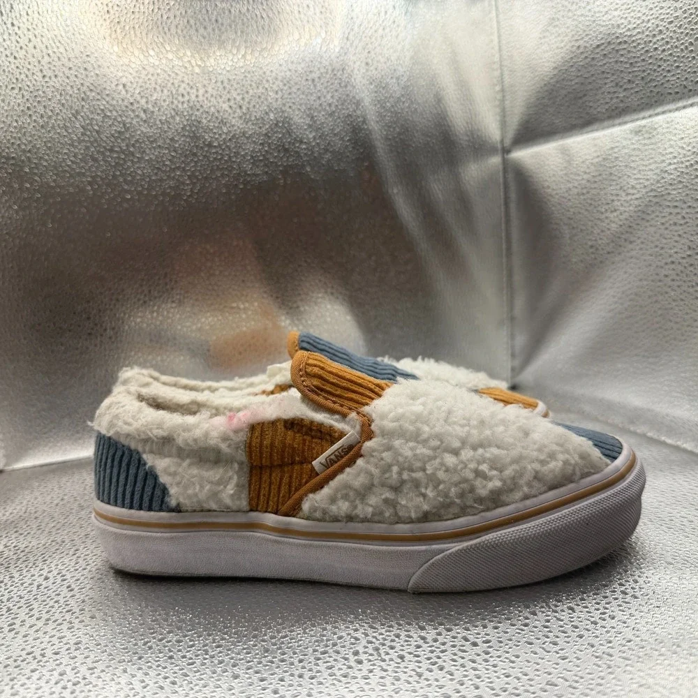Size 3 Vans Cozy Cord Multicolor Kids Classic Slip On Patchwork Shoes‎ 508357